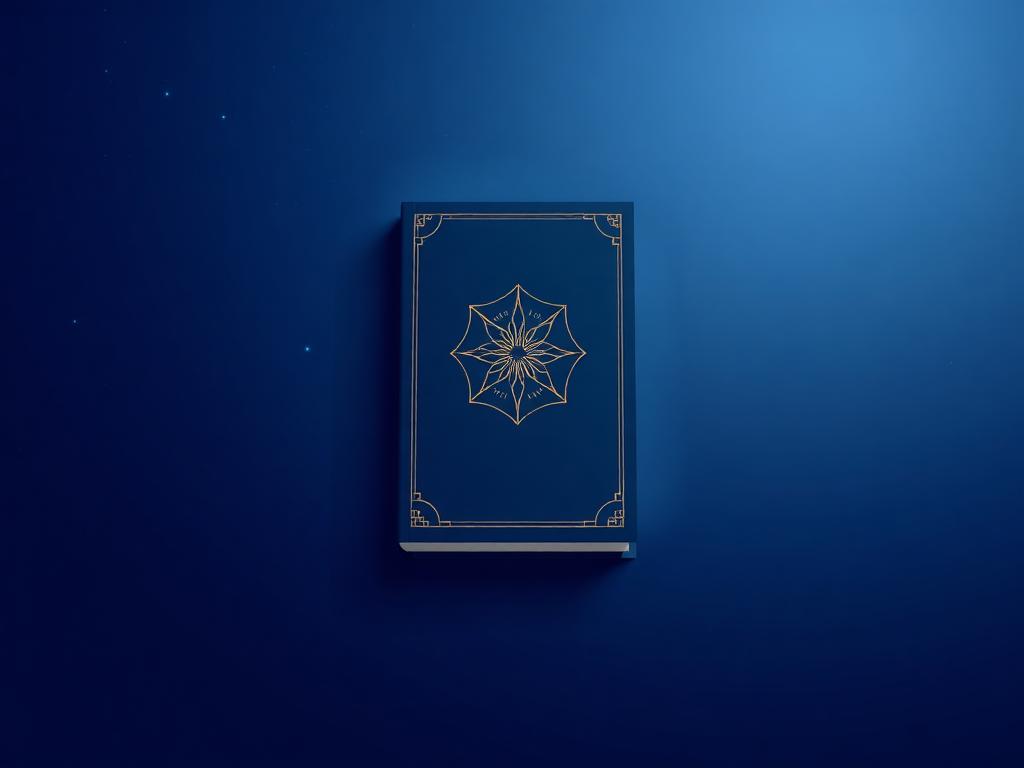 Capa azul profundo com ornamento dourado do e-book Reflexões Sagradas 2026